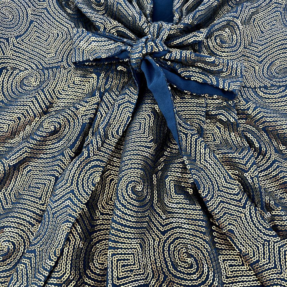 Free People Metallic Black Brocade Mini Dress - Picture 10 of 14
